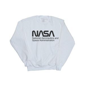 NASA Mens Logo One Tone Sweatshirt / White